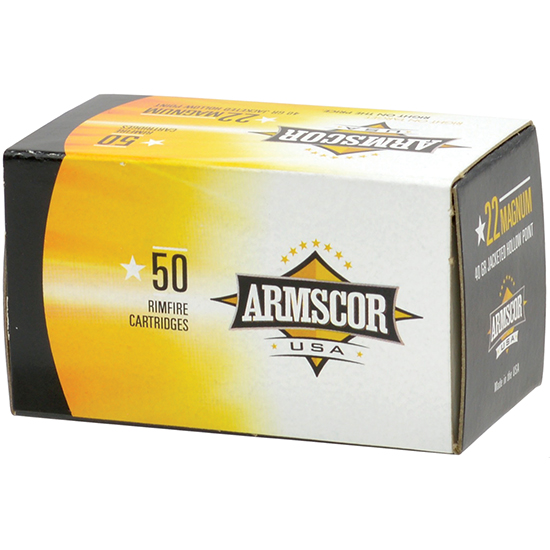 ARMSCOR AMMO 22MAG 40GR JHP 50/40 - Sale